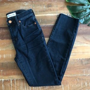 Madewell High Rise Alley Straight Dark Wash Jeans